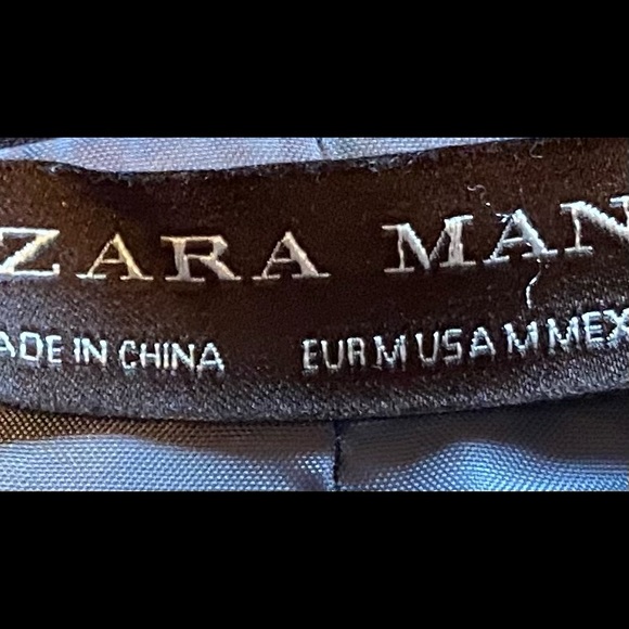 Zara man M jacket coat Medium black zip light weight - Picture 2 of 3